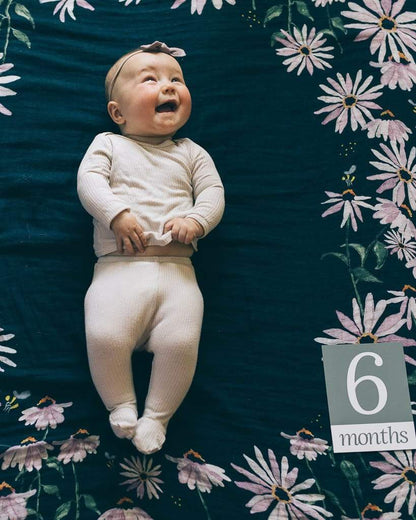 LITTLE UNICORN Accesorios bebé Manta fotográfica - Dark Coneflower UB2003