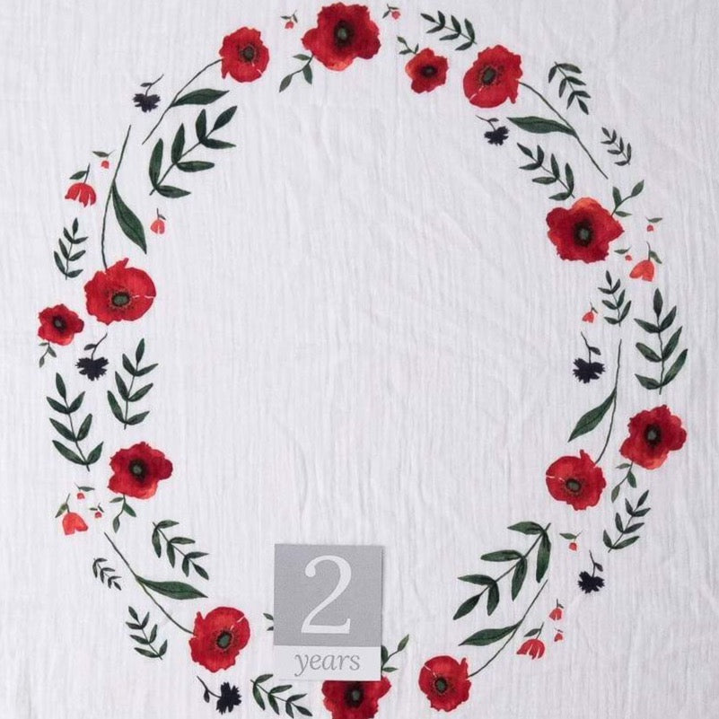 LITTLE UNICORN Accesorios bebé Manta fotográfica - Summer Poppy UB2000