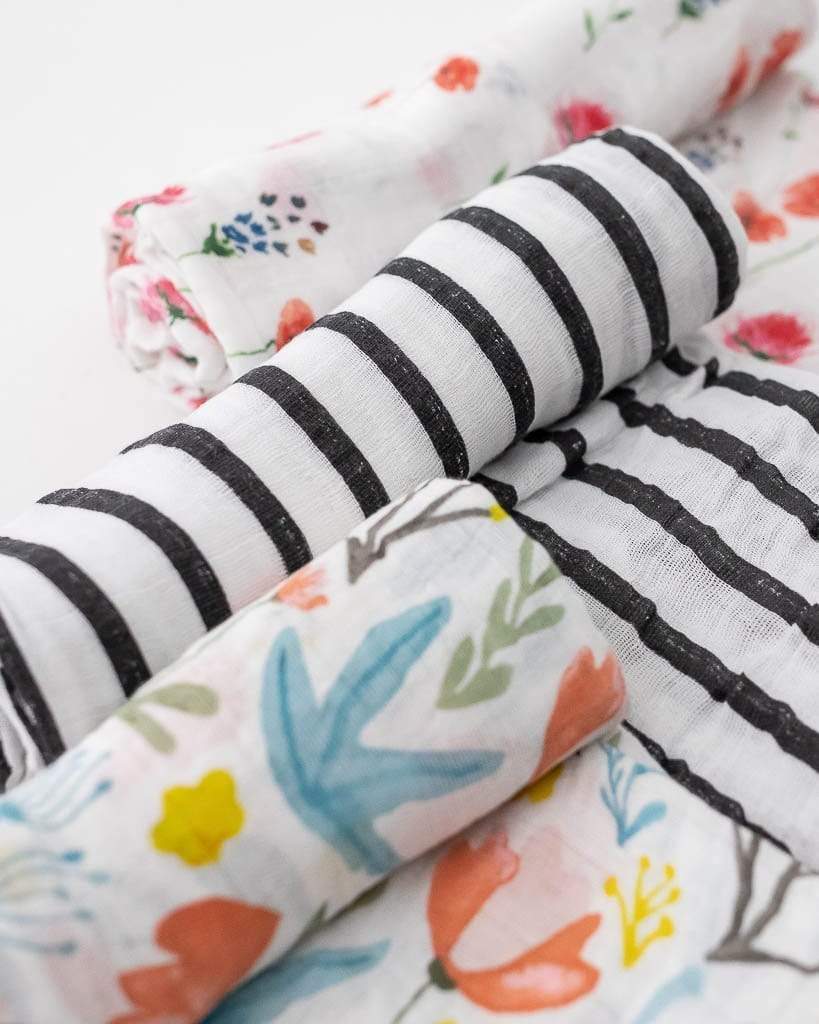 LITTLE UNICORN Accesorios bebé Pack 3 Tutos Muselina Swaddle - Wild Moms Set UB0034
