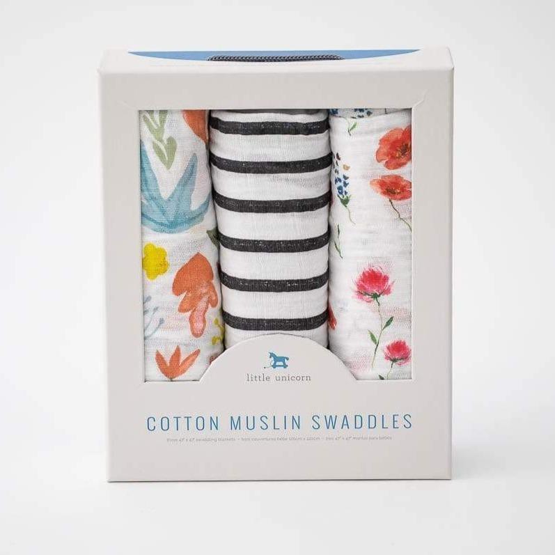 LITTLE UNICORN Accesorios bebé Pack 3 Tutos Muselina Swaddle - Wild Moms Set UB0034