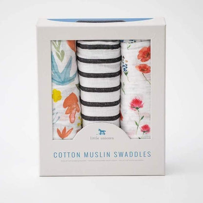 LITTLE UNICORN Accesorios bebé Pack 3 Tutos Muselina Swaddle - Wild Moms Set UB0034