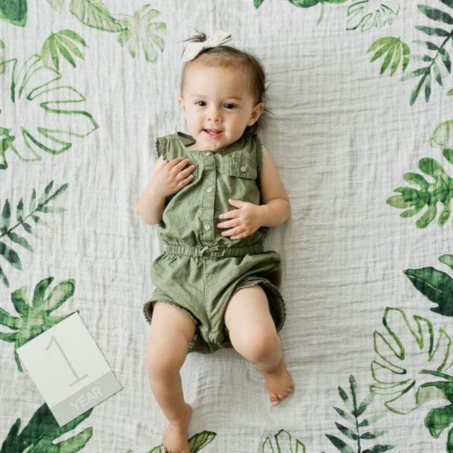 LITTLE UNICORN Accesorios bebé Tuto  para Foto Swaddle Muselina - Tropical Leaf UB2002