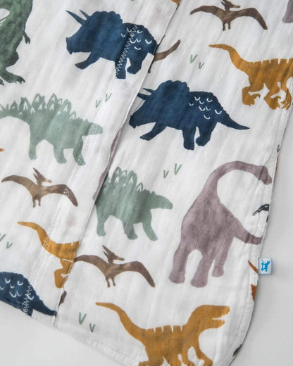 LITTLE UNICORN Decoración Saco de dormir de Muselina Small - Dino Friends UC0008S