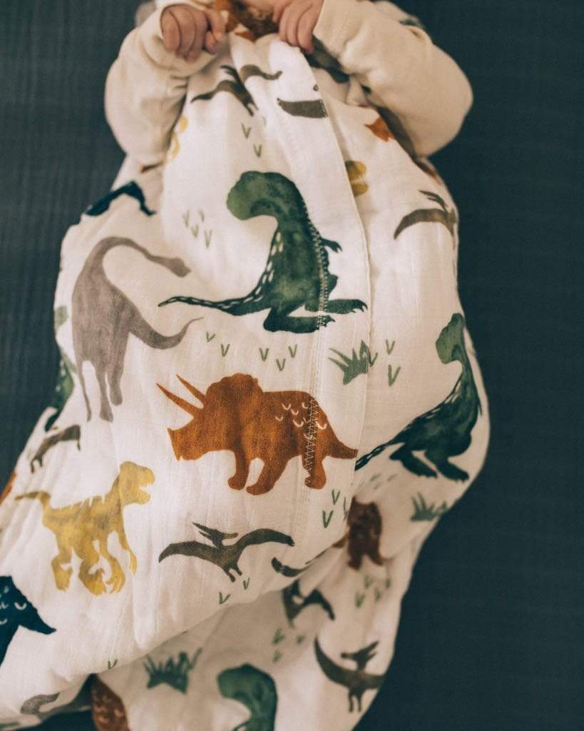 LITTLE UNICORN Decoración Saco de dormir de Muselina Small - Dino Friends UC0008S