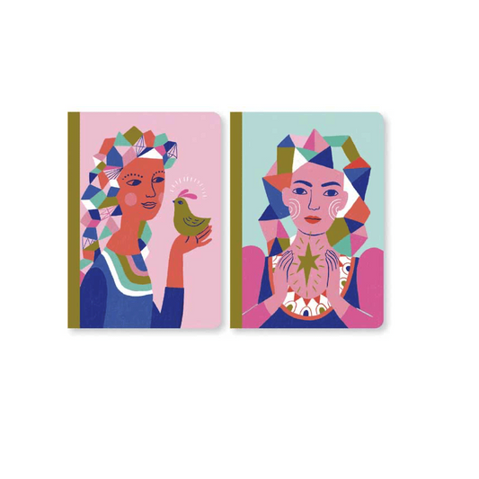 Lovely Paper Arte y Manualidades Copia de Set de 2 Cuadernos pequeños Makoto