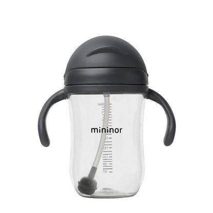 MININOR Alimentación Vaso Con Bombilla Mininor 330ML Negro MN152