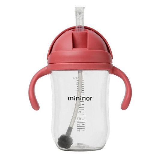 MININOR Alimentación Vaso Con Bombilla Mininor 330ML Rojo MN153