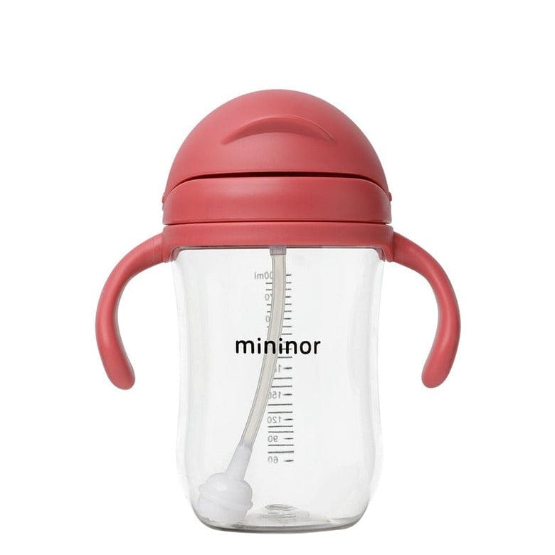 MININOR Alimentación Vaso Con Bombilla Mininor 330ML Rojo MN153