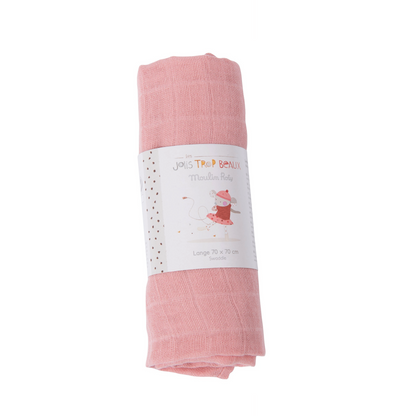 MOULIN ROTY Accesorios bebé Tuto Muselina Rosado