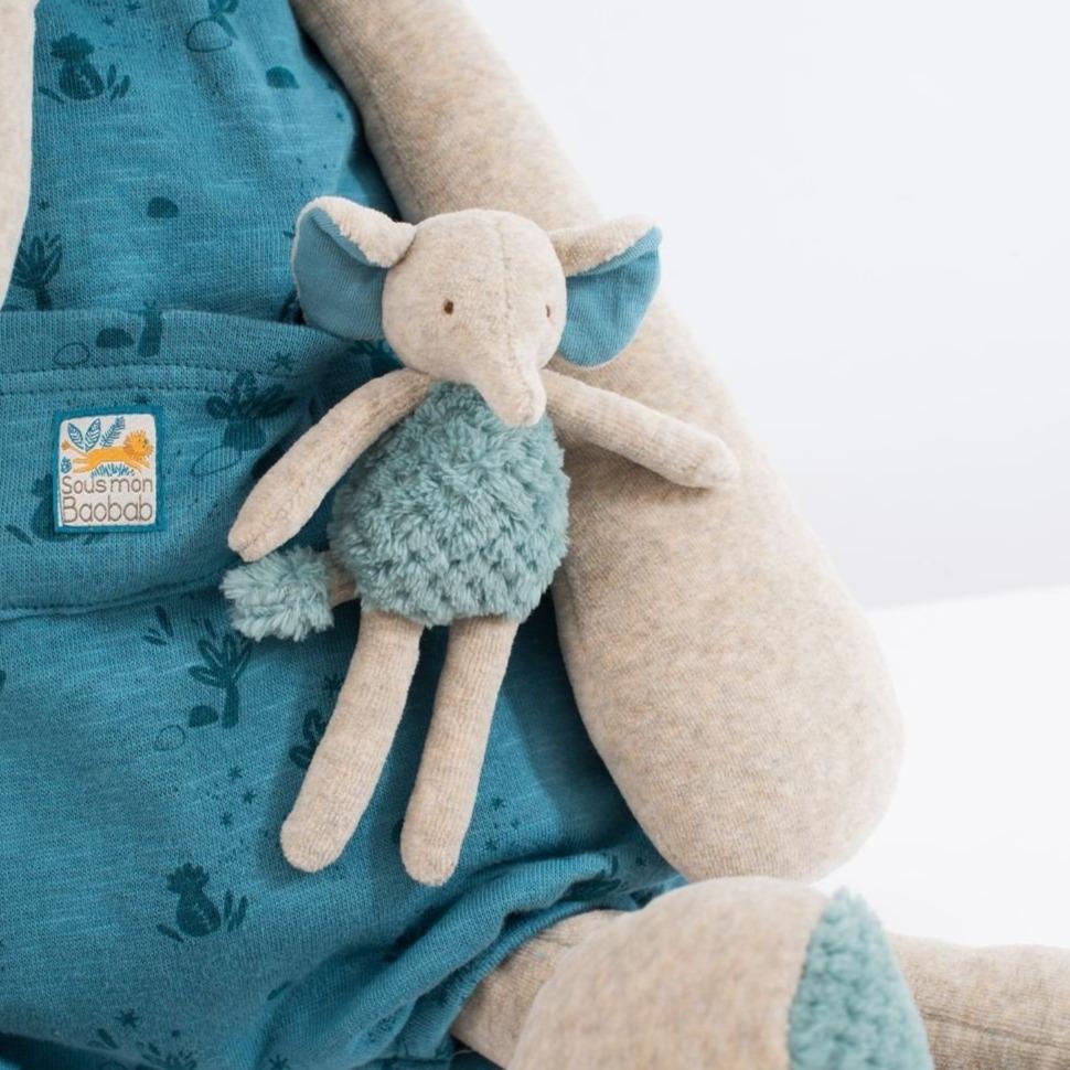 MOULIN ROTY Decoración Peluche Gigante 80 cm Elefante - Baobab 669027