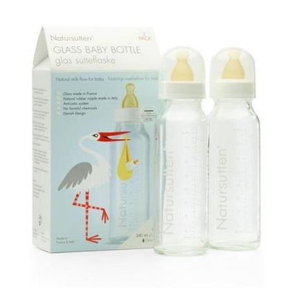 Natursutten Mamadera 2 mamaderas de vidrio 240 ml. MAMADERAS-2X-VIDRIO-240ML