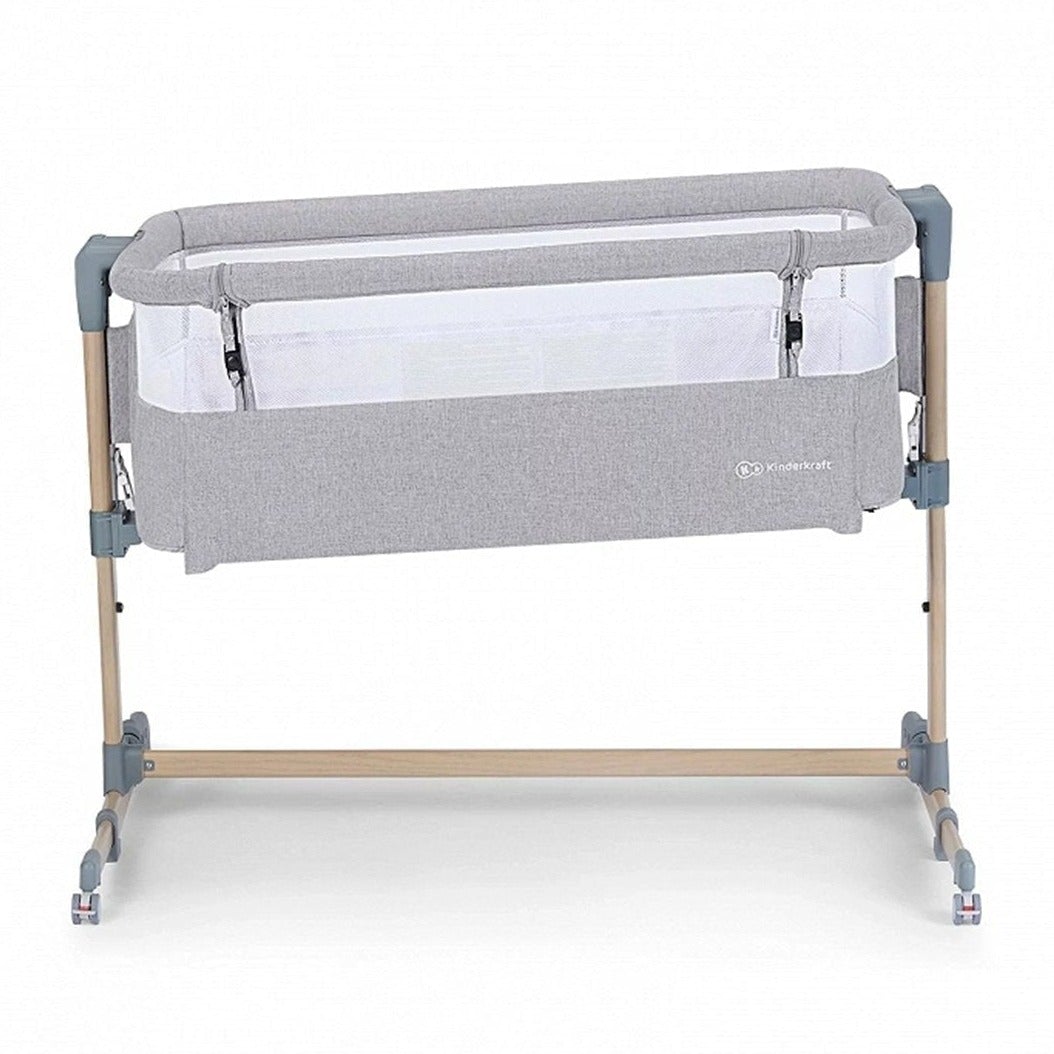 Pichintun cunas Cuna Colecho Neste Air Grey Light Melange Madera