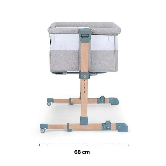 Pichintun cunas Cuna Colecho Neste Air Grey Light Melange Madera