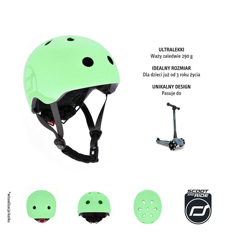 SCOOT AND RIDE Accesorios Casco Kiwi Con Luz Led S-M S239