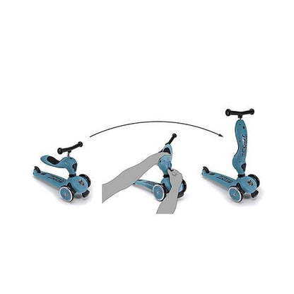 SCOOT AND RIDE Decoración Scooter 2 en 1 Highwaykick 1 Acero