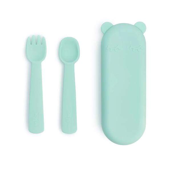 WE MIGHT BE TINY Alimentación Cubiertos con caja Verde menta TIFF03
